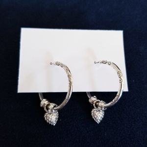 Brighton Heart Charm Hoop Earrings